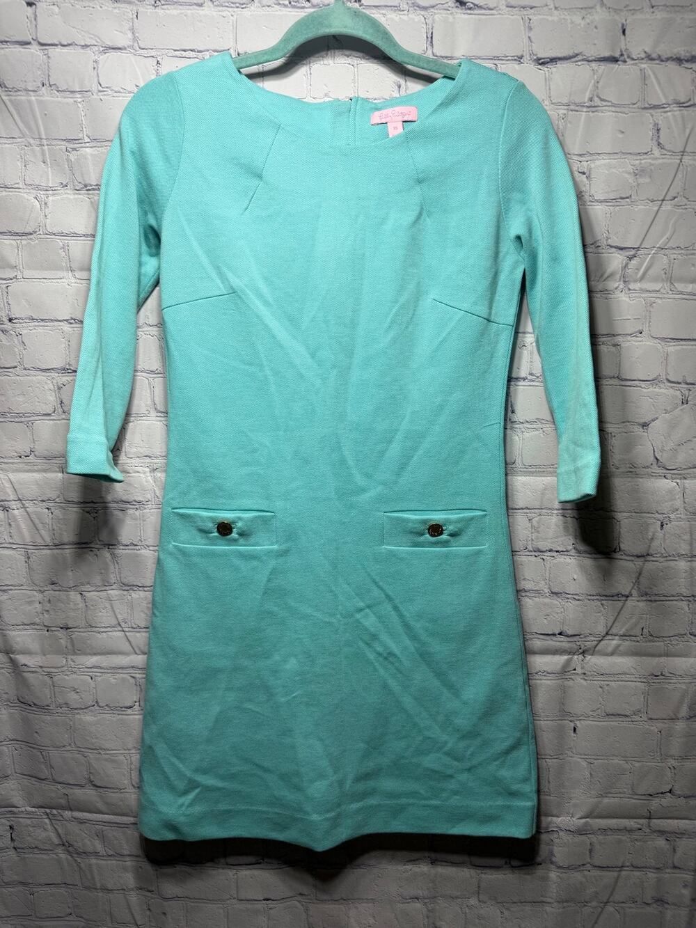 Lilly Pulitzer Charlene Shift Dress Blue Sz XS Preppy Old Money
